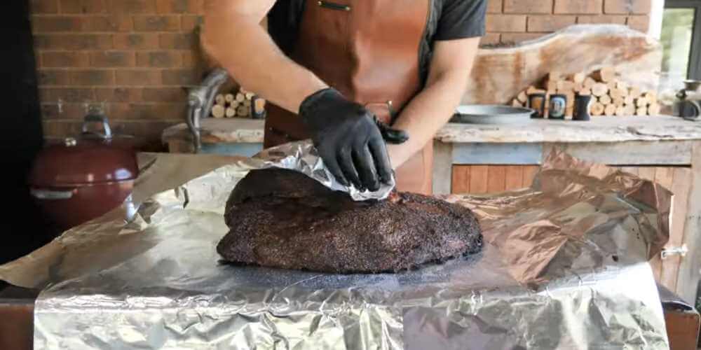 Brisket Wrapped in foil