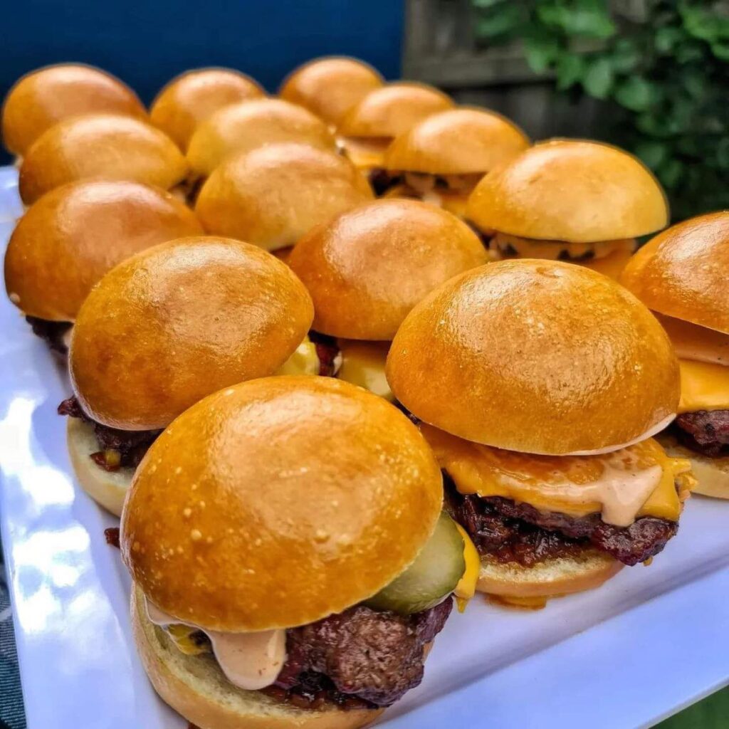 American BBQ Private Master Class Melbourne, minced meat recipe, mince meat, burgers on tray