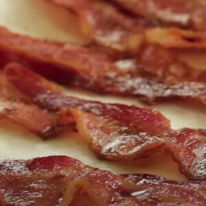 crispy bacon strips, bacon, homemade bacon